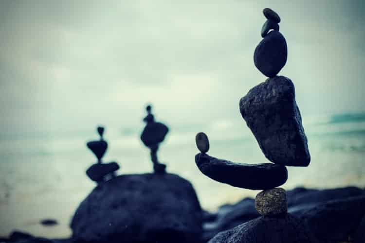 Closeup photography of stacked stones