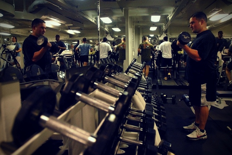 Man in a gym room