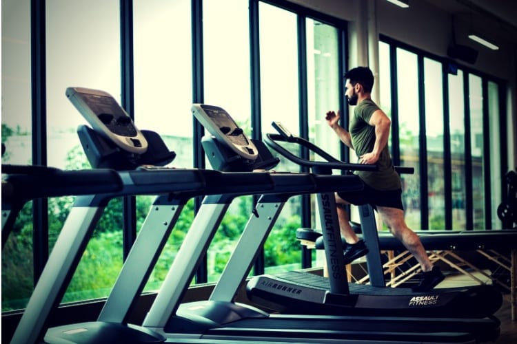 Man on treadmill