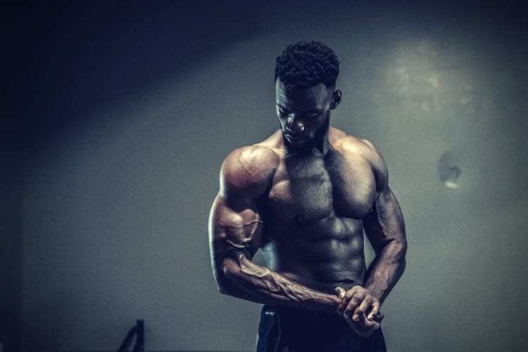 Photo of a man with muscular body